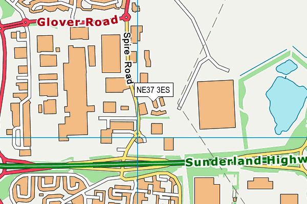 NE37 3ES map - OS VectorMap District (Ordnance Survey) NE37 3ES map - OS VectorMap District (Ordnance Survey)