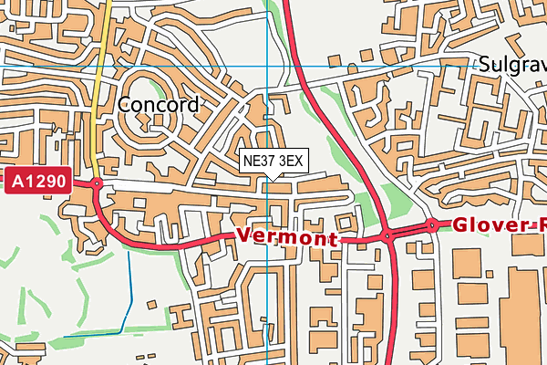 NE37 3EX map - OS VectorMap District (Ordnance Survey) NE37 3EX map - OS VectorMap District (Ordnance Survey)