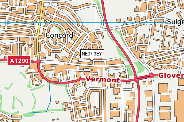 NE37 3EY map - OS VectorMap District (Ordnance Survey) NE37 3EY map - OS VectorMap District (Ordnance Survey)