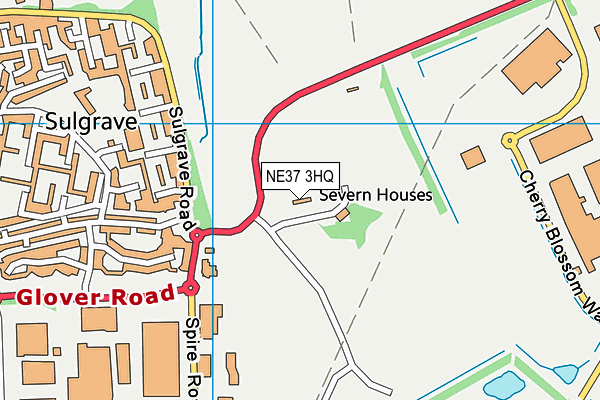 NE37 3HQ map - OS VectorMap District (Ordnance Survey)