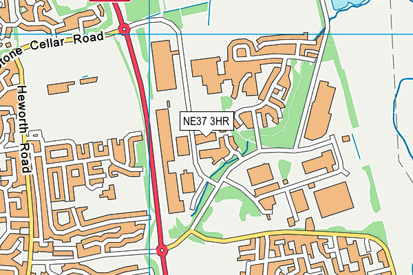 NE37 3HR map - OS VectorMap District (Ordnance Survey) NE37 3HR map - OS VectorMap District (Ordnance Survey)