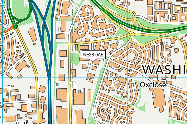 NE38 0AE map - OS VectorMap District (Ordnance Survey) NE38 0AE map - OS VectorMap District (Ordnance Survey)