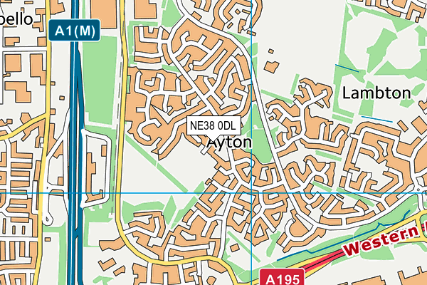 NE38 0DL map - OS VectorMap District (Ordnance Survey) NE38 0DL map - OS VectorMap District (Ordnance Survey)