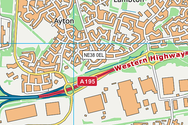 NE38 0EL map - OS VectorMap District (Ordnance Survey) NE38 0EL map - OS VectorMap District (Ordnance Survey)