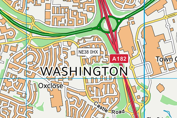 NE38 0HX map - OS VectorMap District (Ordnance Survey) NE38 0HX map - OS VectorMap District (Ordnance Survey)