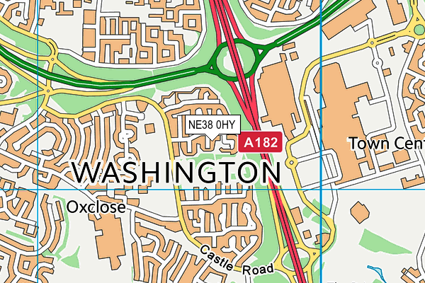 NE38 0HY map - OS VectorMap District (Ordnance Survey) NE38 0HY map - OS VectorMap District (Ordnance Survey)