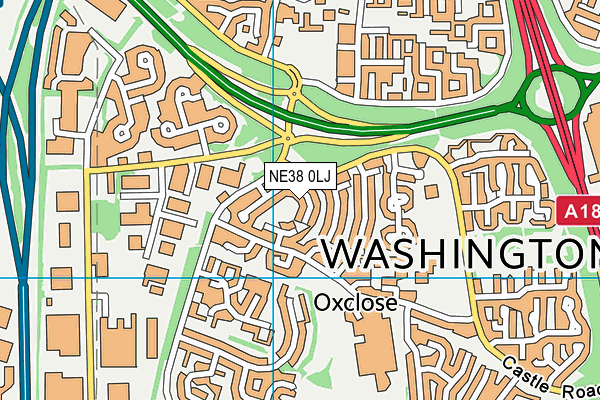 NE38 0LJ map - OS VectorMap District (Ordnance Survey) NE38 0LJ map - OS VectorMap District (Ordnance Survey)