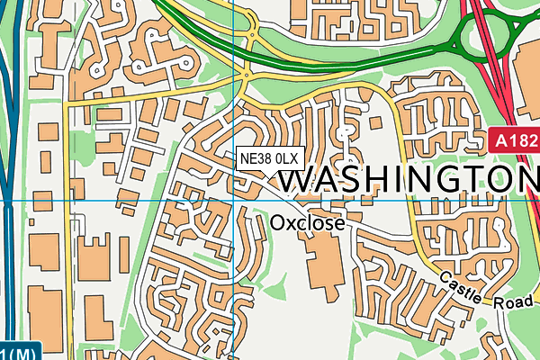 NE38 0LX map - OS VectorMap District (Ordnance Survey) NE38 0LX map - OS VectorMap District (Ordnance Survey)
