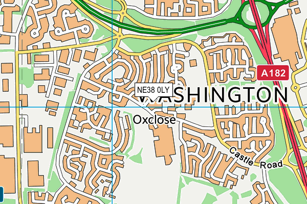 NE38 0LY map - OS VectorMap District (Ordnance Survey) NE38 0LY map - OS VectorMap District (Ordnance Survey)