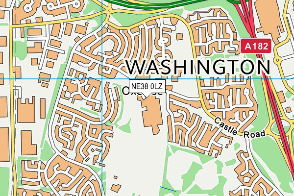 NE38 0LZ map - OS VectorMap District (Ordnance Survey) NE38 0LZ map - OS VectorMap District (Ordnance Survey)