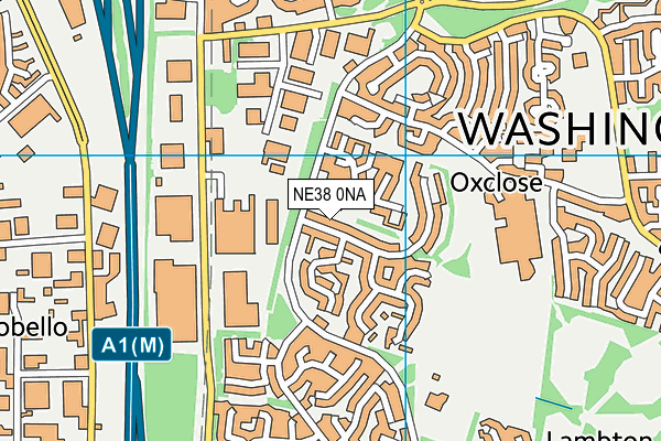 NE38 0NA map - OS VectorMap District (Ordnance Survey) NE38 0NA map - OS VectorMap District (Ordnance Survey)