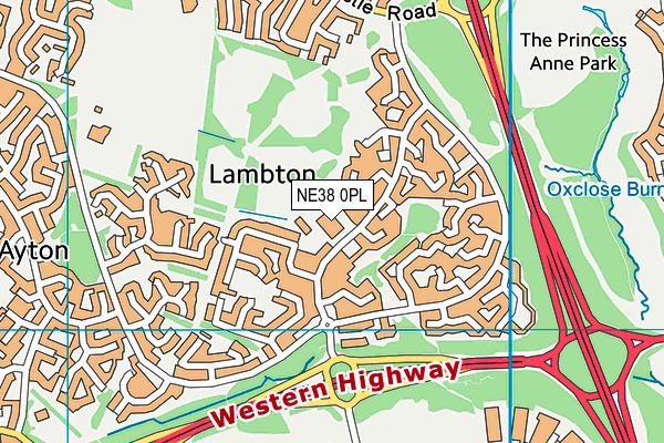 NE38 0PL map - OS VectorMap District (Ordnance Survey) NE38 0PL map - OS VectorMap District (Ordnance Survey)