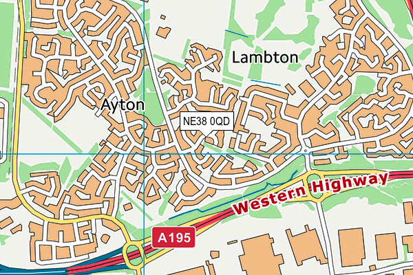 NE38 0QD map - OS VectorMap District (Ordnance Survey) NE38 0QD map - OS VectorMap District (Ordnance Survey)