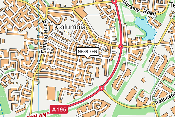 NE38 7EN map - OS VectorMap District (Ordnance Survey) NE38 7EN map - OS VectorMap District (Ordnance Survey)