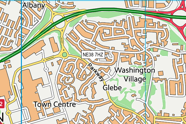 NE38 7HZ map - OS VectorMap District (Ordnance Survey) NE38 7HZ map - OS VectorMap District (Ordnance Survey)