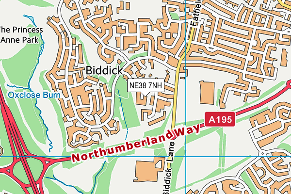 NE38 7NH map - OS VectorMap District (Ordnance Survey) NE38 7NH map - OS VectorMap District (Ordnance Survey)