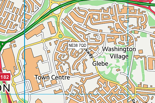 NE38 7QD map - OS VectorMap District (Ordnance Survey) NE38 7QD map - OS VectorMap District (Ordnance Survey)