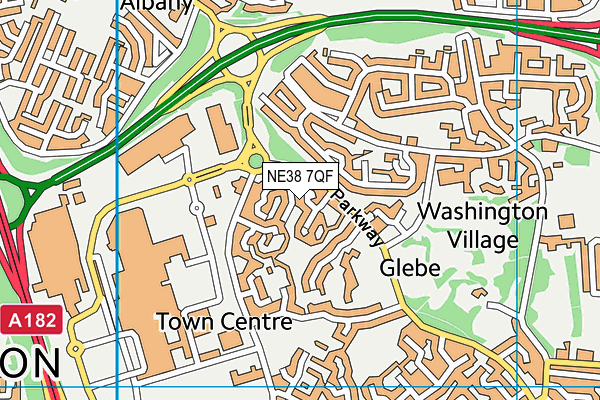NE38 7QF map - OS VectorMap District (Ordnance Survey) NE38 7QF map - OS VectorMap District (Ordnance Survey)