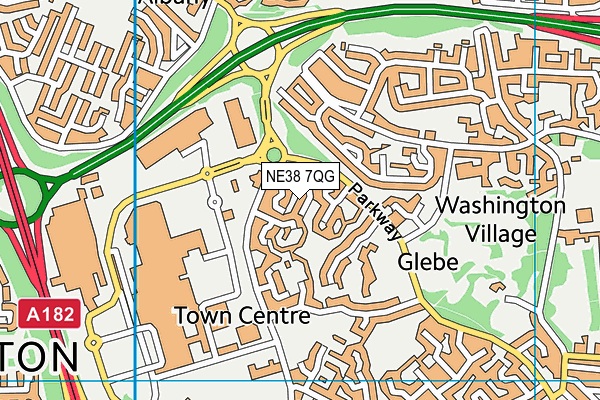 NE38 7QG map - OS VectorMap District (Ordnance Survey) NE38 7QG map - OS VectorMap District (Ordnance Survey)