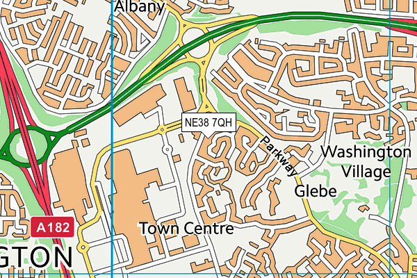 NE38 7QH map - OS VectorMap District (Ordnance Survey) NE38 7QH map - OS VectorMap District (Ordnance Survey)