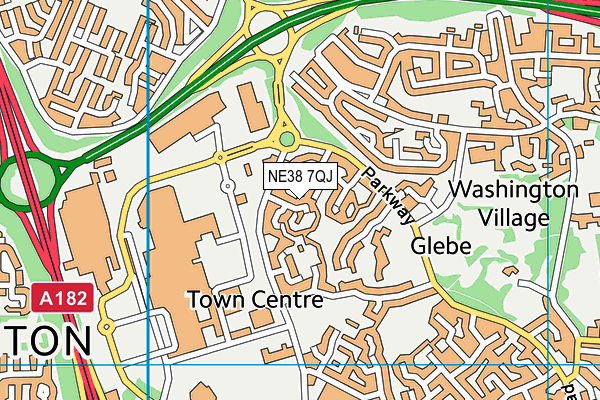 NE38 7QJ map - OS VectorMap District (Ordnance Survey) NE38 7QJ map - OS VectorMap District (Ordnance Survey)