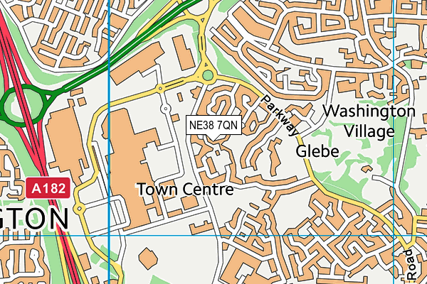 NE38 7QN map - OS VectorMap District (Ordnance Survey) NE38 7QN map - OS VectorMap District (Ordnance Survey)