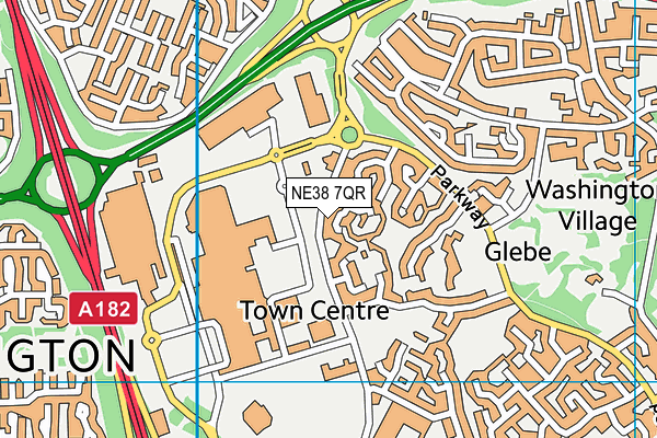 NE38 7QR map - OS VectorMap District (Ordnance Survey)