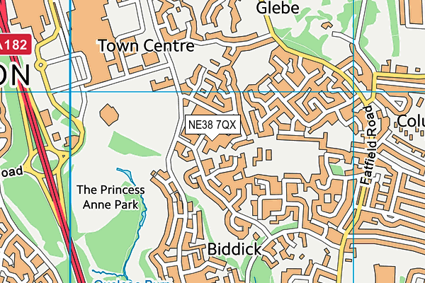 NE38 7QX map - OS VectorMap District (Ordnance Survey) NE38 7QX map - OS VectorMap District (Ordnance Survey)