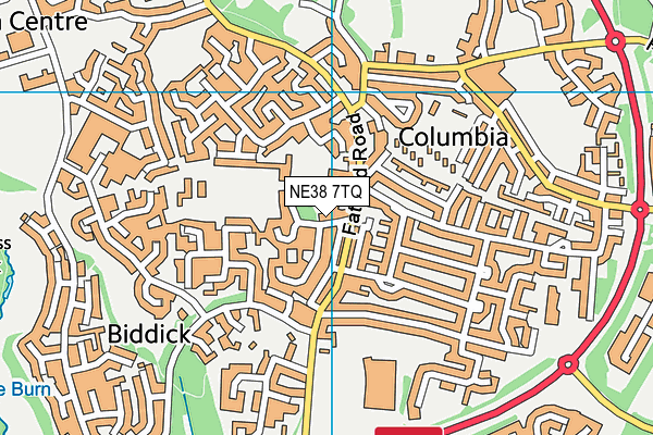 NE38 7TQ map - OS VectorMap District (Ordnance Survey) NE38 7TQ map - OS VectorMap District (Ordnance Survey)