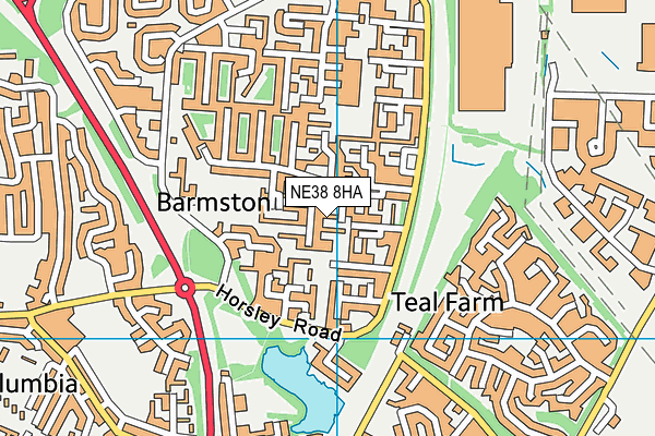 NE38 8HA map - OS VectorMap District (Ordnance Survey) NE38 8HA map - OS VectorMap District (Ordnance Survey)