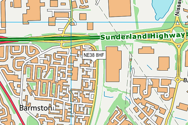 NE38 8HF map - OS VectorMap District (Ordnance Survey) NE38 8HF map - OS VectorMap District (Ordnance Survey)