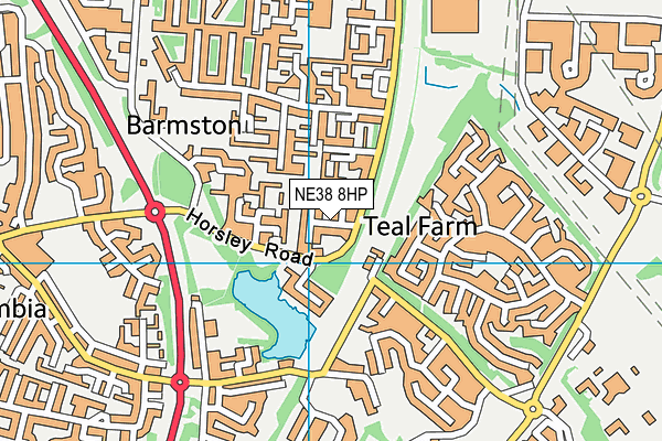 NE38 8HP map - OS VectorMap District (Ordnance Survey) NE38 8HP map - OS VectorMap District (Ordnance Survey)