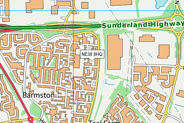 NE38 8HQ map - OS VectorMap District (Ordnance Survey) NE38 8HQ map - OS VectorMap District (Ordnance Survey)