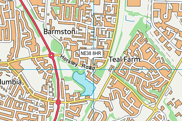 NE38 8HR map - OS VectorMap District (Ordnance Survey) NE38 8HR map - OS VectorMap District (Ordnance Survey)