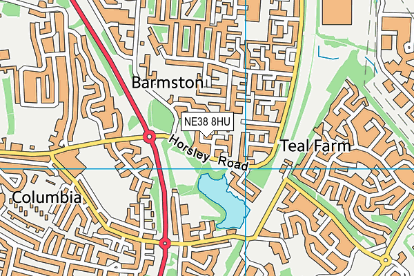 NE38 8HU map - OS VectorMap District (Ordnance Survey) NE38 8HU map - OS VectorMap District (Ordnance Survey)