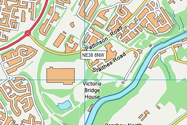 NE38 8NW map - OS VectorMap District (Ordnance Survey) NE38 8NW map - OS VectorMap District (Ordnance Survey)