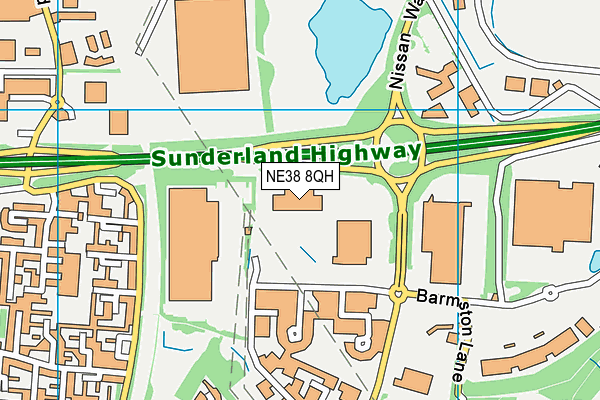 NE38 8QH map - OS VectorMap District (Ordnance Survey) NE38 8QH map - OS VectorMap District (Ordnance Survey)
