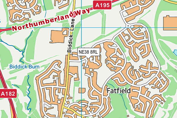 NE38 8RL map - OS VectorMap District (Ordnance Survey) NE38 8RL map - OS VectorMap District (Ordnance Survey)