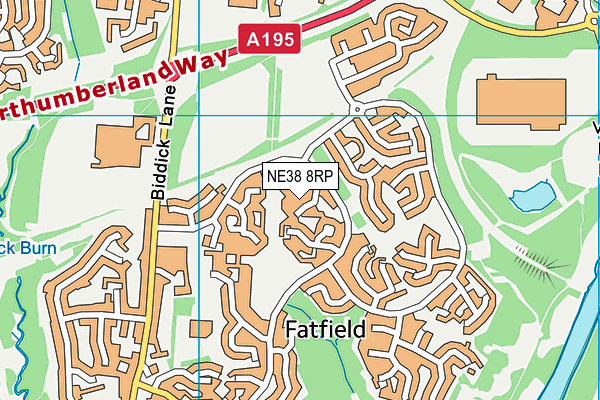 NE38 8RP map - OS VectorMap District (Ordnance Survey) NE38 8RP map - OS VectorMap District (Ordnance Survey)
