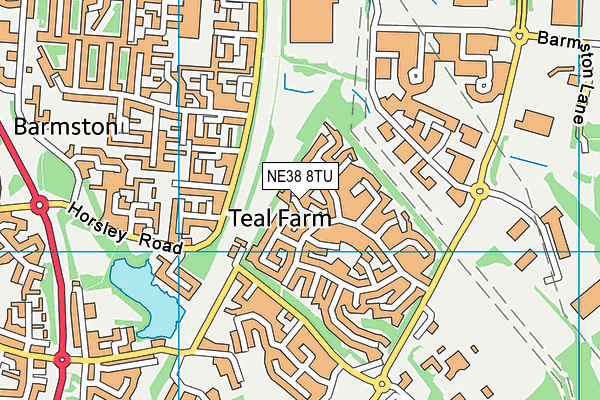 NE38 8TU map - OS VectorMap District (Ordnance Survey) NE38 8TU map - OS VectorMap District (Ordnance Survey)
