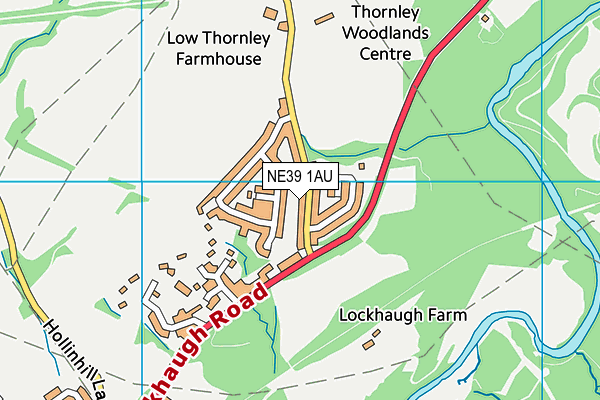 NE39 1AU map - OS VectorMap District (Ordnance Survey)