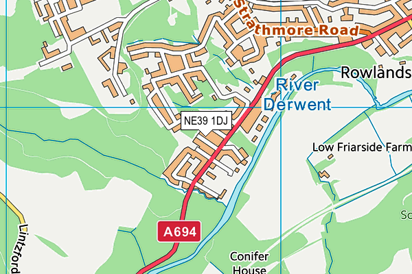 NE39 1DJ map - OS VectorMap District (Ordnance Survey) NE39 1DJ map - OS VectorMap District (Ordnance Survey)