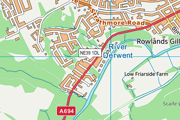 NE39 1DL map - OS VectorMap District (Ordnance Survey)