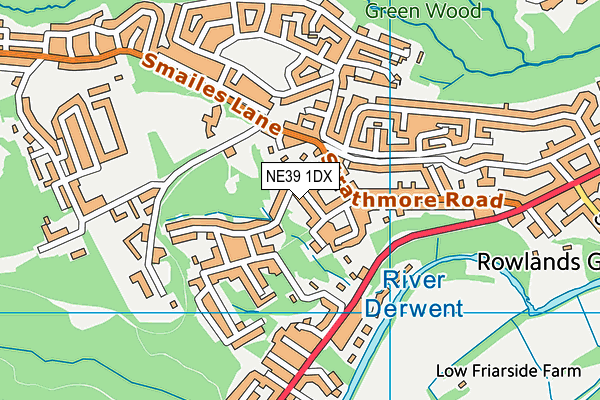 NE39 1DX map - OS VectorMap District (Ordnance Survey) NE39 1DX map - OS VectorMap District (Ordnance Survey)