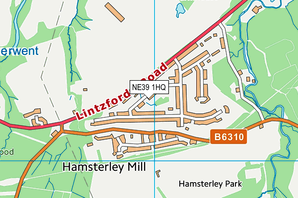 NE39 1HQ map - OS VectorMap District (Ordnance Survey)
