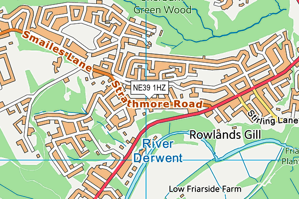 NE39 1HZ map - OS VectorMap District (Ordnance Survey)