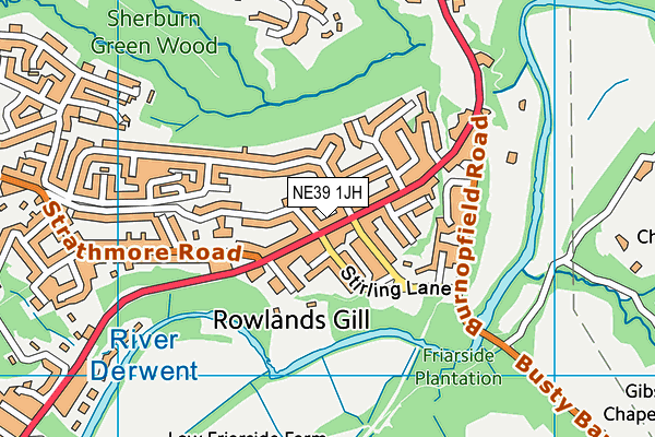 NE39 1JH map - OS VectorMap District (Ordnance Survey) NE39 1JH map - OS VectorMap District (Ordnance Survey)