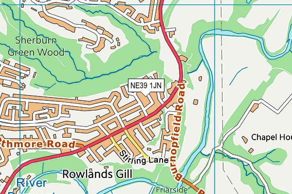 NE39 1JN map - OS VectorMap District (Ordnance Survey) NE39 1JN map - OS VectorMap District (Ordnance Survey)