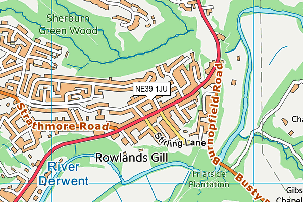 NE39 1JU map - OS VectorMap District (Ordnance Survey)