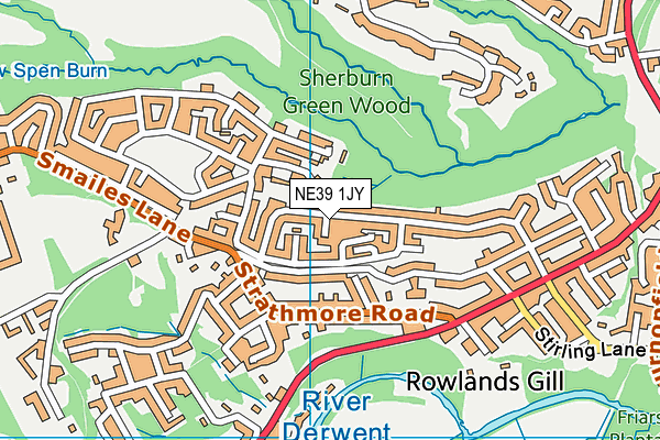 NE39 1JY map - OS VectorMap District (Ordnance Survey)